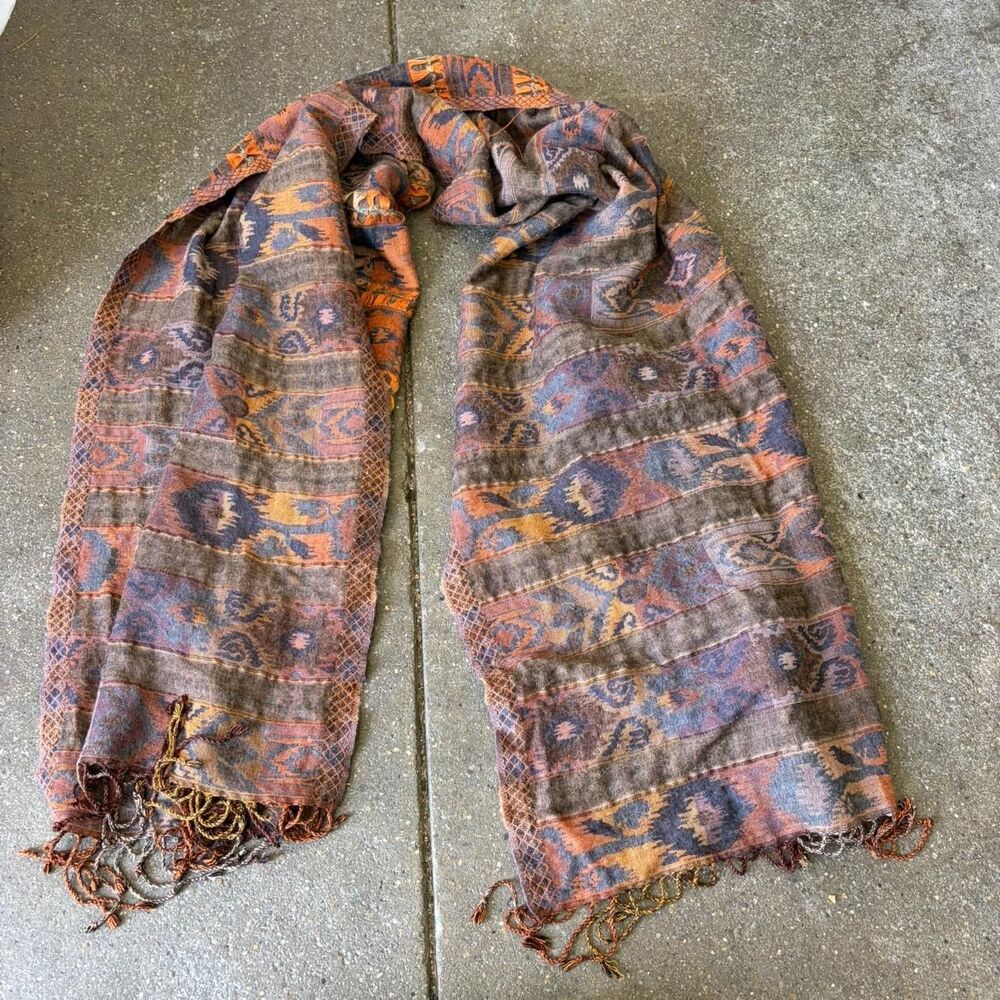 Free people wool Aztec southwestern festival shawl